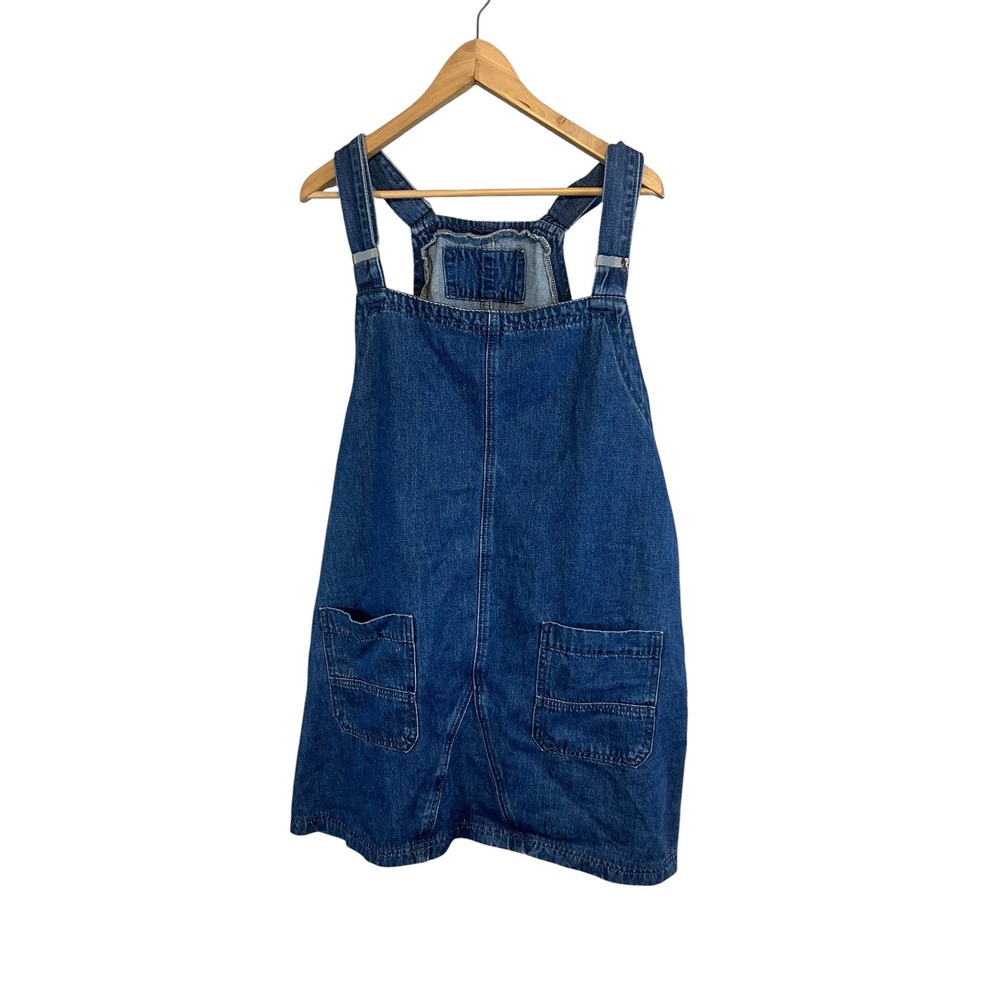 Blue Denim Overall Pinafore Dress Women 2XL Adjustable Straps Pockets